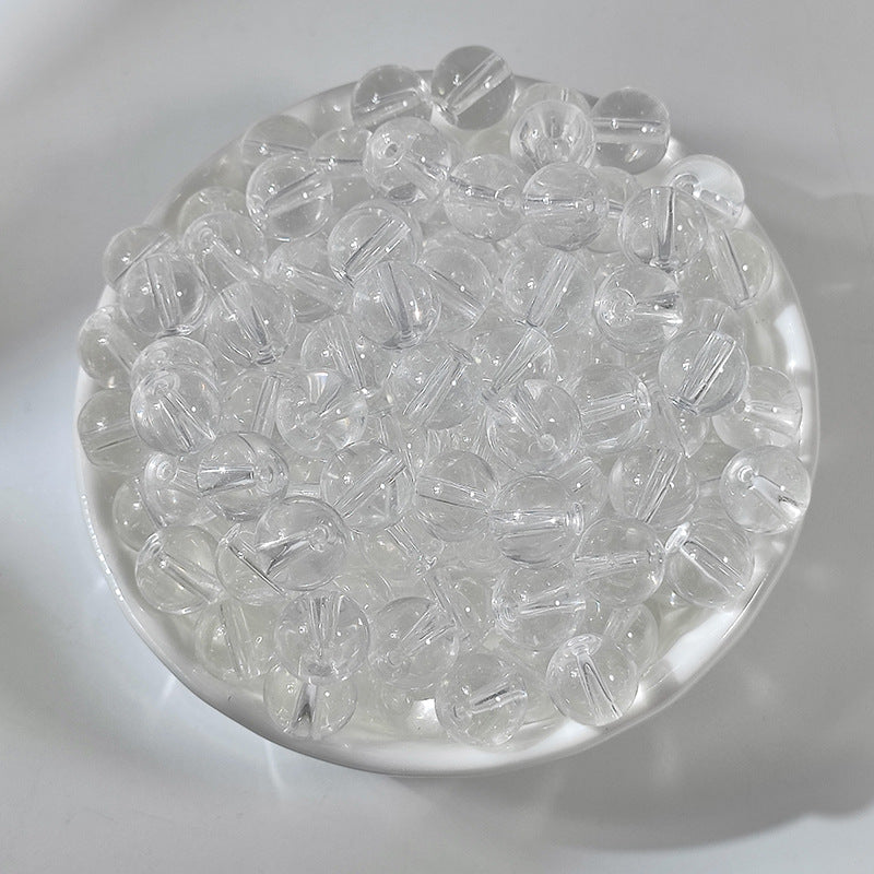 8MM Transparent Jelly Crystals Glass Beads