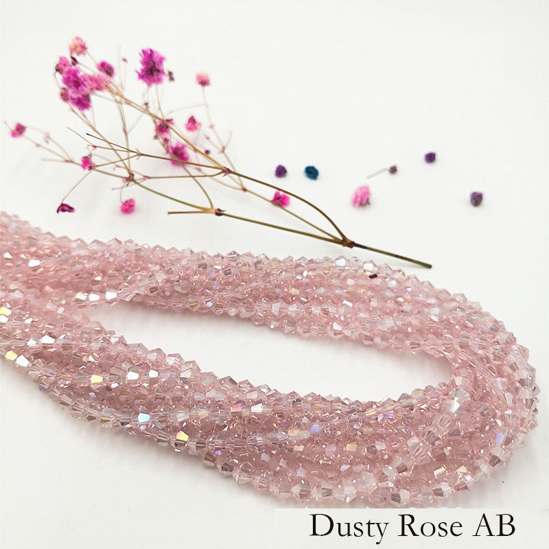 4mm Bicone Crystal Beads - Red Family