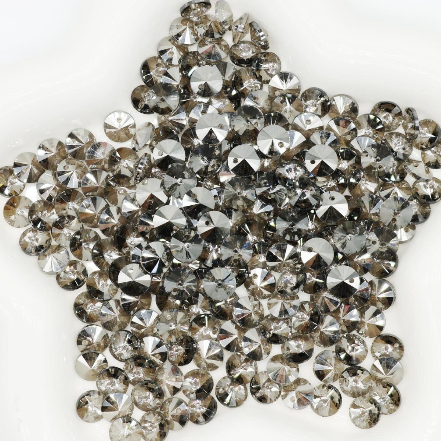 8MM Rivoli Shape Crystals