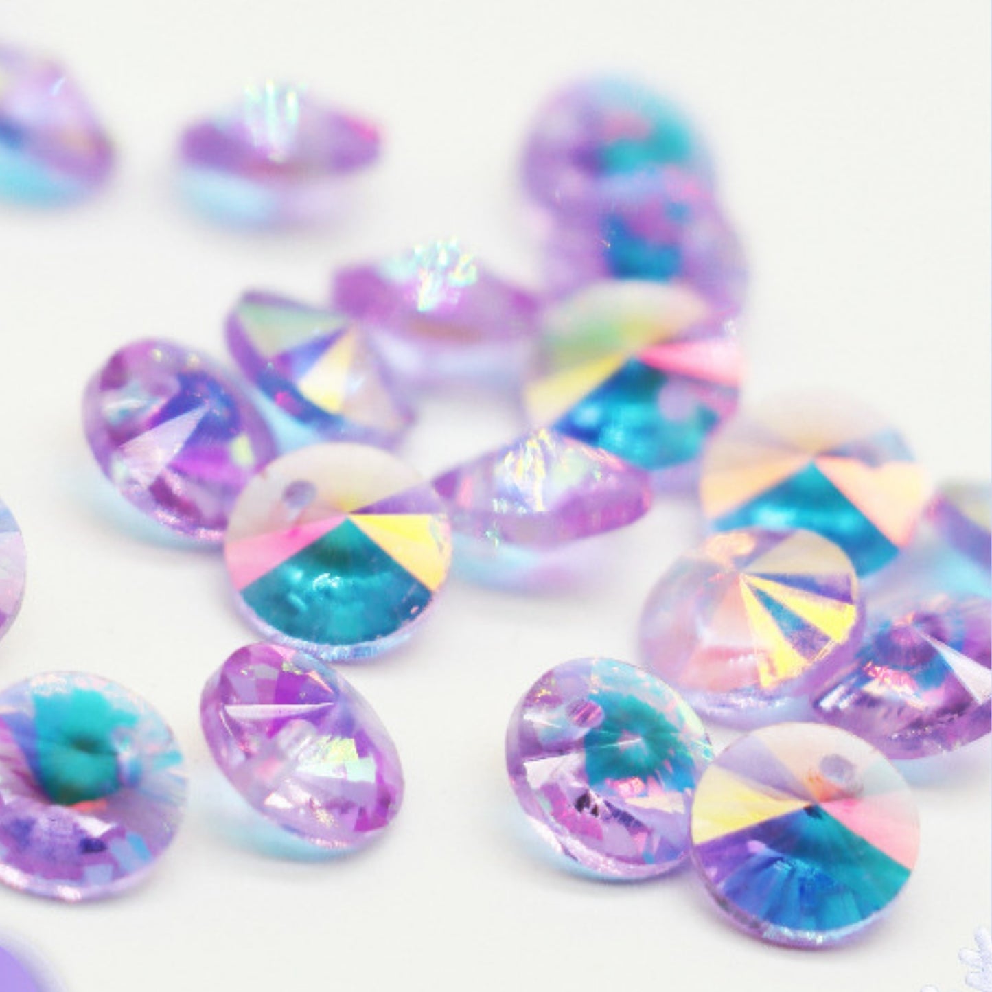 8MM Rivoli Shape Crystals