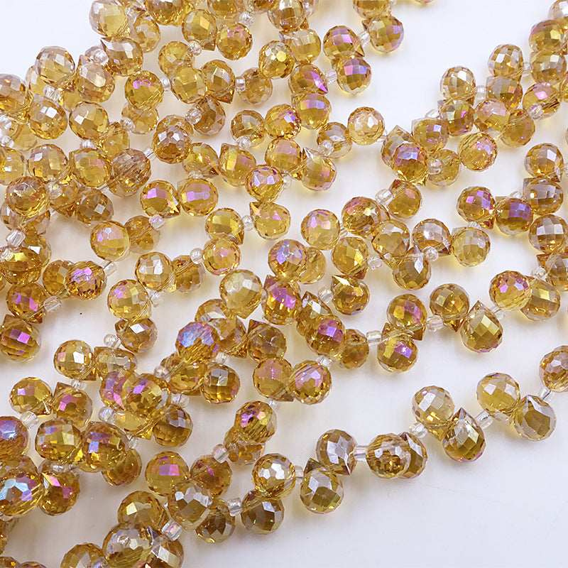 8MM Teardrop Faceted Beads - Yellow Family