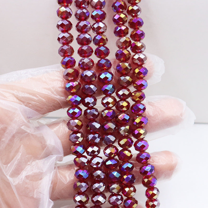 10 Strands 4/6/8mm Rondelles Briolette Beads - Transparent Crystal AB Series