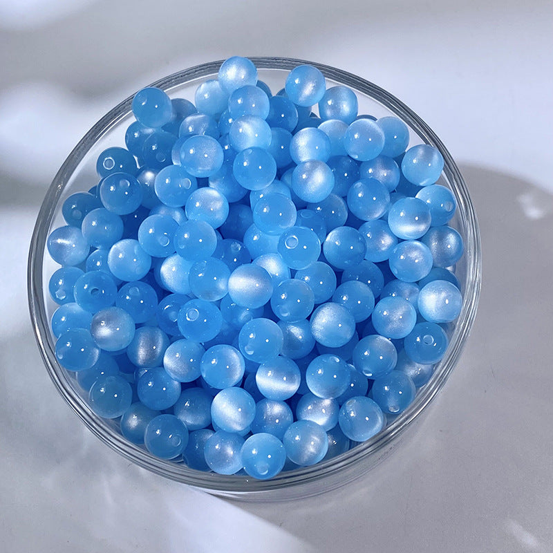 8MM Cat Eye Resin Loose Beads