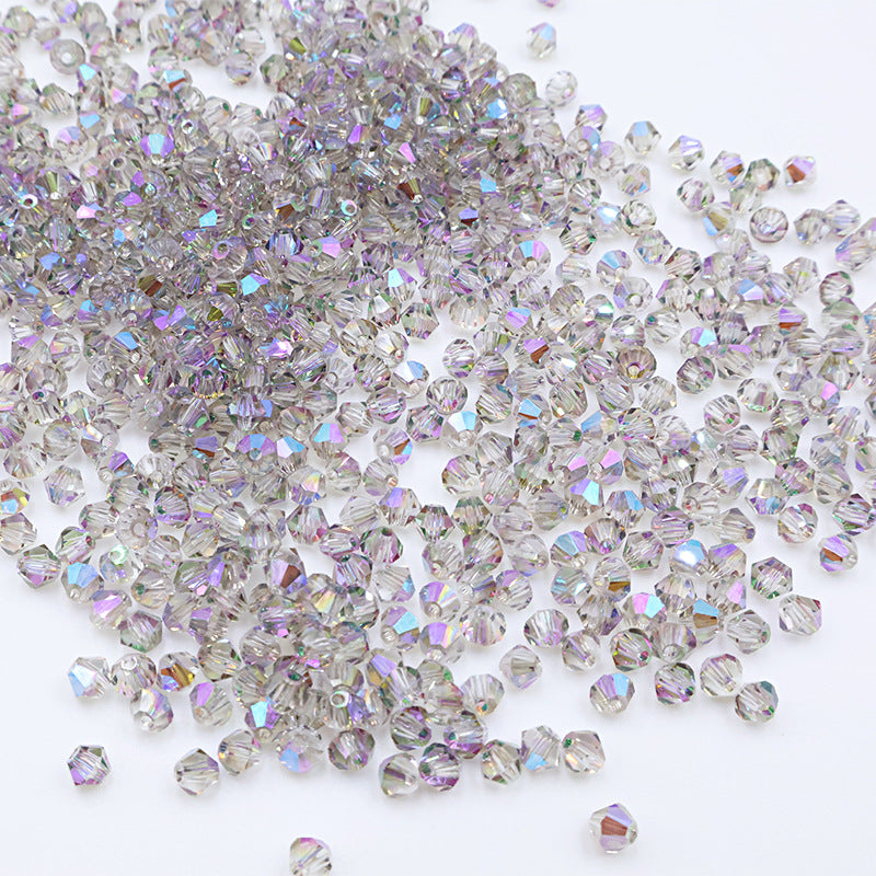 4mm Bicone Crystal Beads - Crystal AB Series