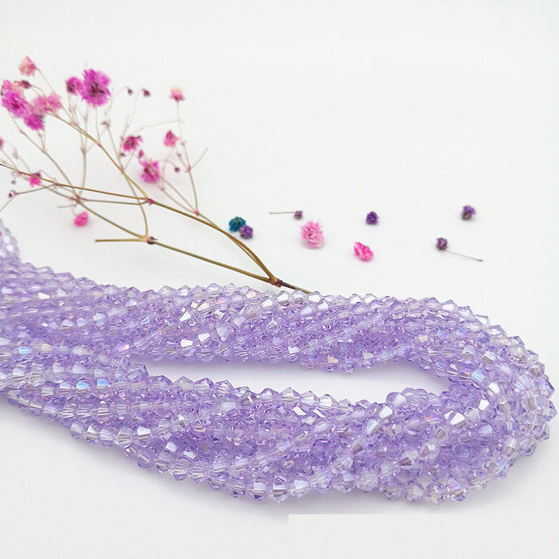 4mm Bicone Crystal Beads - Purple Family