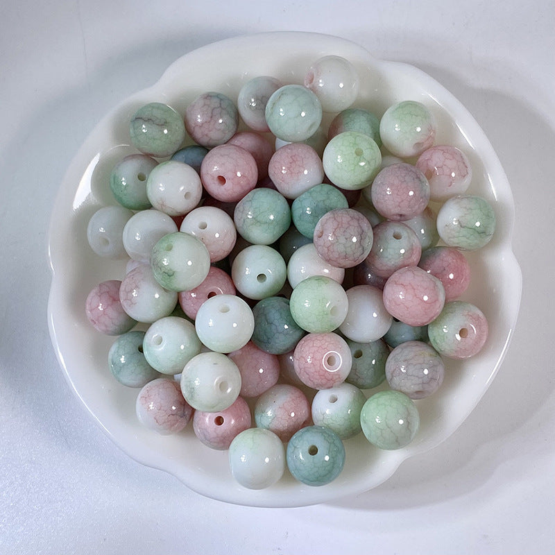 10MM Porcelain & Glass Beads with Celestial Dragon Printing