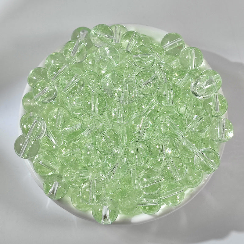 8MM Transparent Jelly Crystals Glass Beads