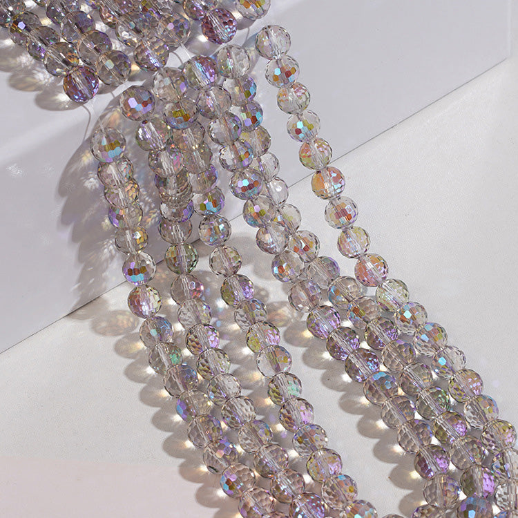 8MM Disco Round Beads - Half Crystal Series