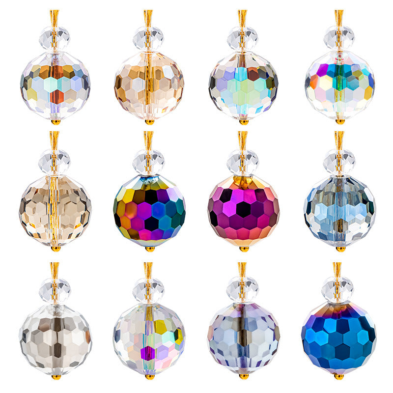 22MM Faceted Crystal Disco Ball Beads