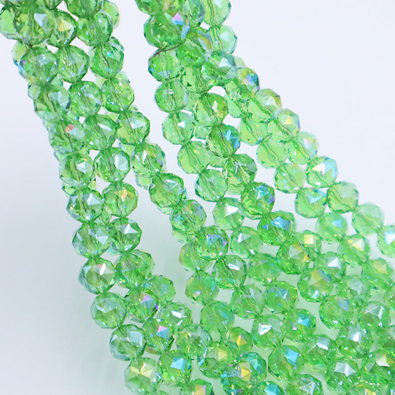 10mm Round Glossy Glass Beads - Transparent AB Series